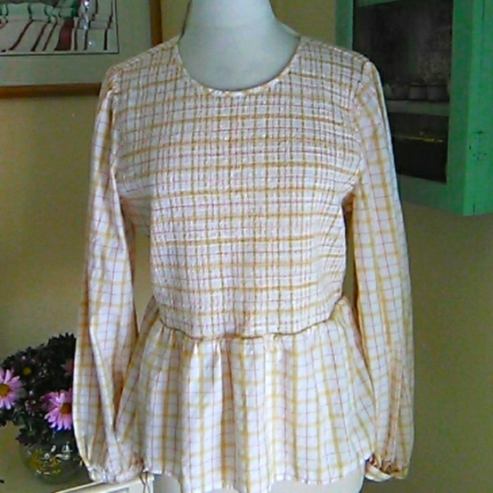 Universal Thread Plaid Peplum Top Size XL